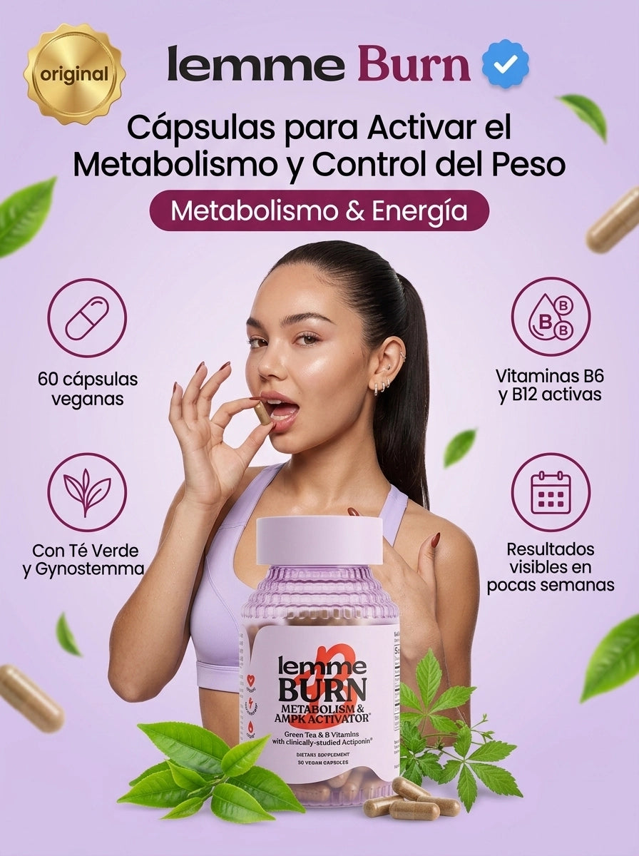 Lemme Burn – Cápsulas para Activar el Metabolismo y Control del Peso (60 Cápsulas)