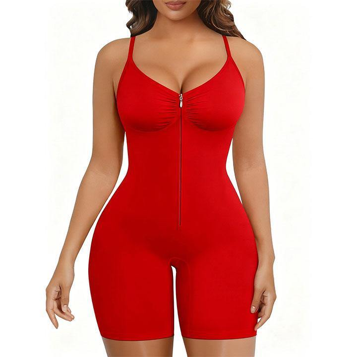 Faja body moldeadora con cremallera - Rojo
