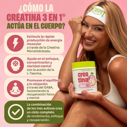 Cómo actúa la Creatina 3 en 1