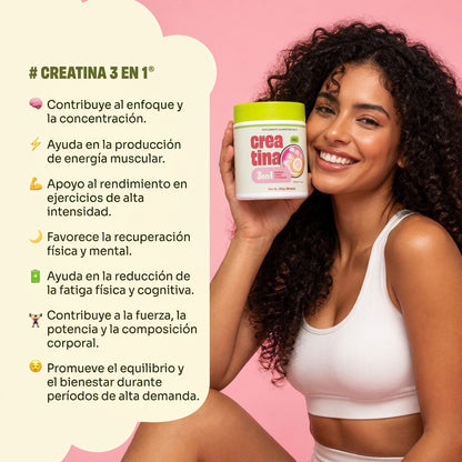 Mujer con Creatina 3 en 1 Soufit