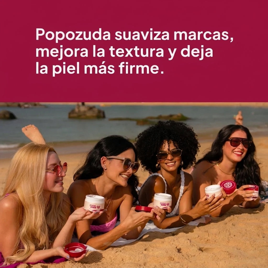 Beneficios de la crema modeladora Popozuda en la playa