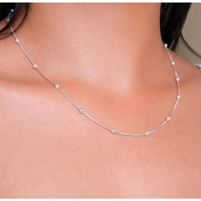 Kit de Collares en Capas – Bolitas y Corazón – Plateado o Dorado