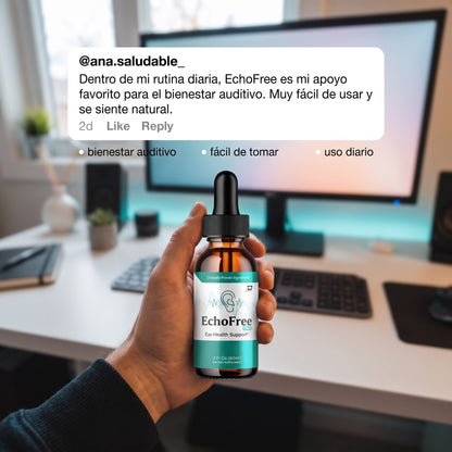 Persona sosteniendo Echo Free
