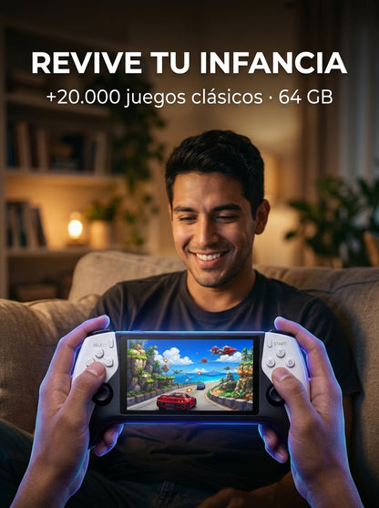 Consola Retro Portátil 5″ – 64 GB, hasta 20 000 Juegos