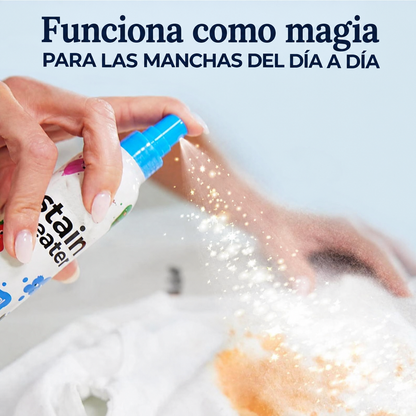 Aplicación del spray quitamanchas