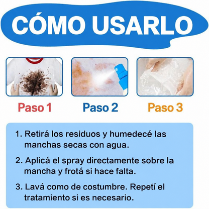 Cómo usar el spray quitamanchas