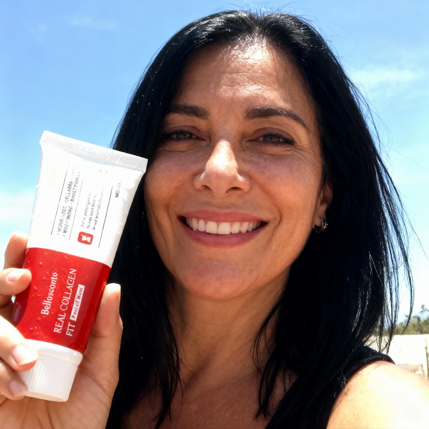 Clienta con la mascarilla Collagen Fit