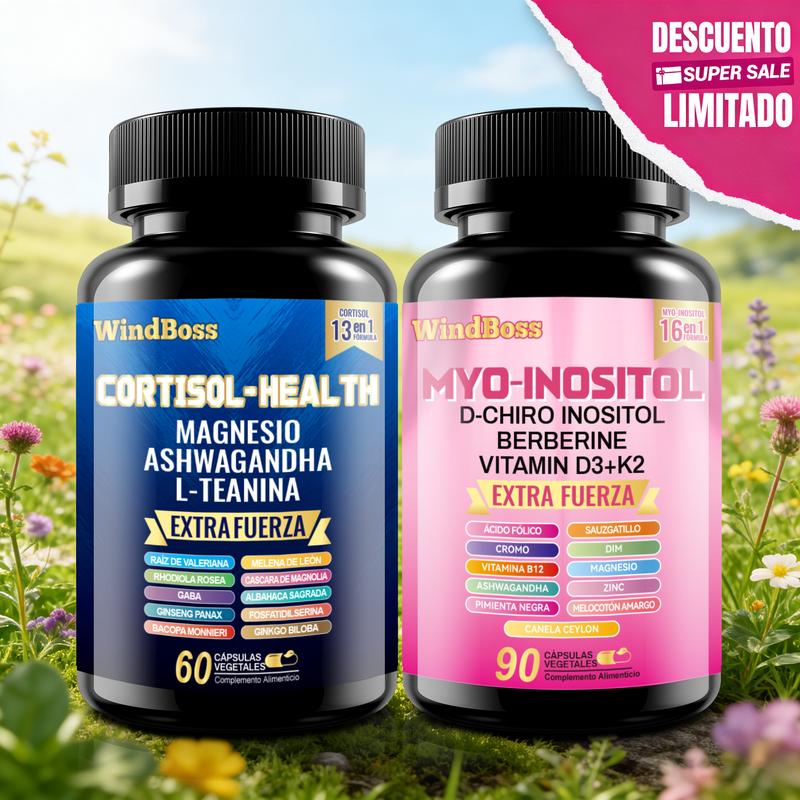 WindBoss Combo Cortisol-Health y Myo-Inositol